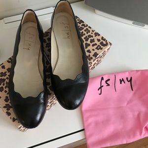 FS NY black ballet flats size 8